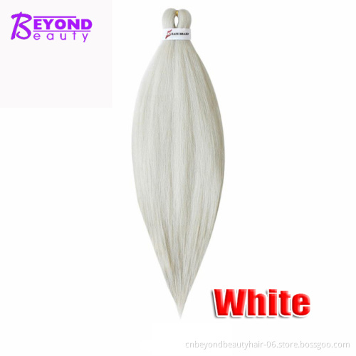 wholesale Pre - stretched Professional Braiding Hair Perm Yaki Jumbo Braids Synthetic Hair Easy Prestreched Hair For Box